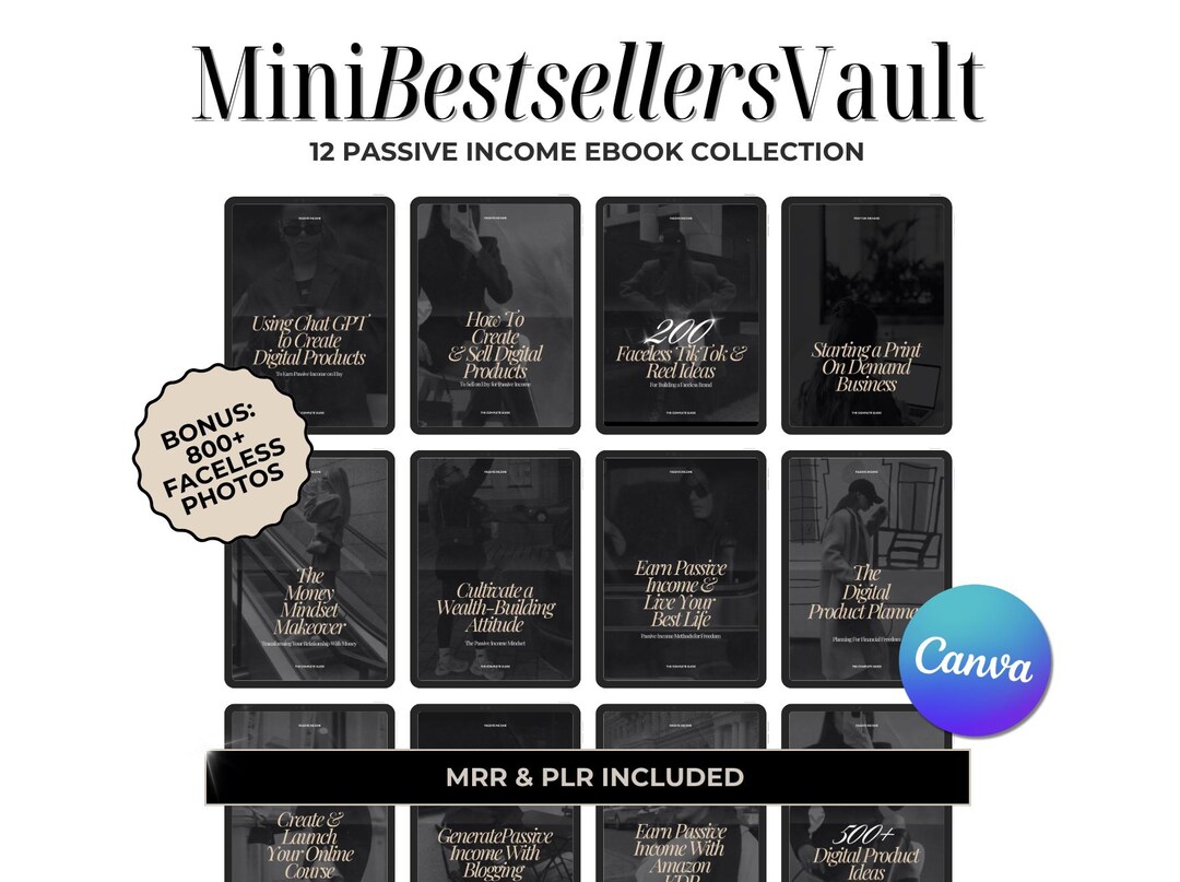 パッシブインカム電子書籍バンドル：MRR + フェイスレスマーケティング（デジタルダウンロード） - Etsy 日本