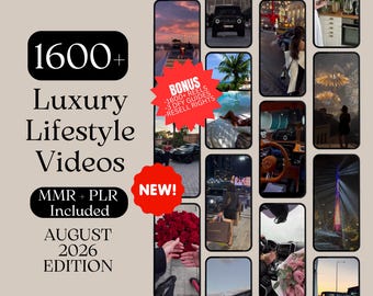 Luxury Lifestyle Reels: 1600+ Faceless Video Templates (Digital Download, Canva Edit)