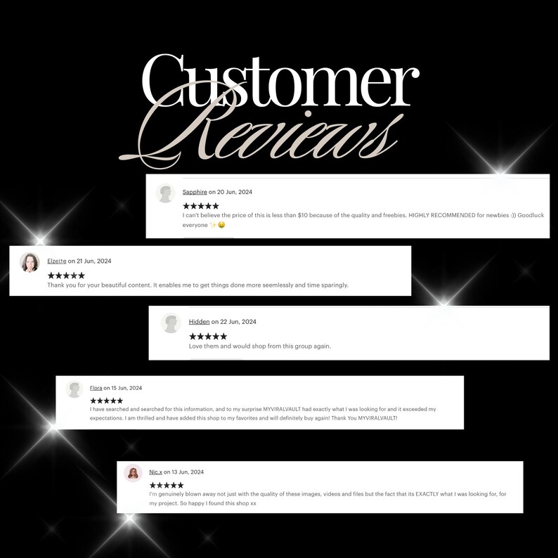 Peut inclure: Une mosa&iuml;que d'avis clients avec des &eacute;valuations cinq &eacute;toiles et des commentaires positifs sur la qualit&eacute; et la valeur des produits. Les avis mettent en avant la facilit&eacute; d'utilisation, la haute qualit&eacute; du contenu et la satisfaction g&eacute;n&eacute;rale des clients.