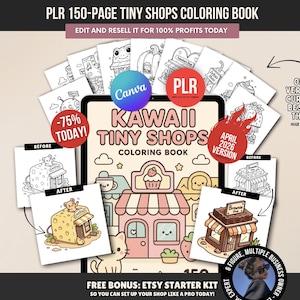 Libro para colorear de 150 pequeñas tiendas, casas lindas para colorear, páginas para colorear para niños, libro para colorear acogedor, actividades de tiendas kawaii, páginas para colorear atrevidas y fáciles.