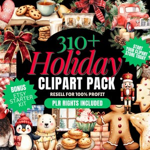 Holiday PNG Clipart Mega Pack – 310+ Transparent Files with Commercial & Resell Rights