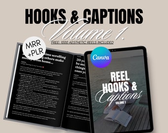 Done For You Hooks For Social Media, Instagram Reel Hooks and Captions, PLR, MRR, Instagram Captions, DFY Instagram Hooks - Volume 1