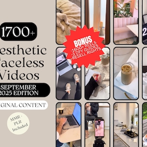 Aesthetic Faceless Videos with MRR + PLR | Story Templates | Faceless Instagram | DFY Digital Marketing | Done For You Master Resell Rights