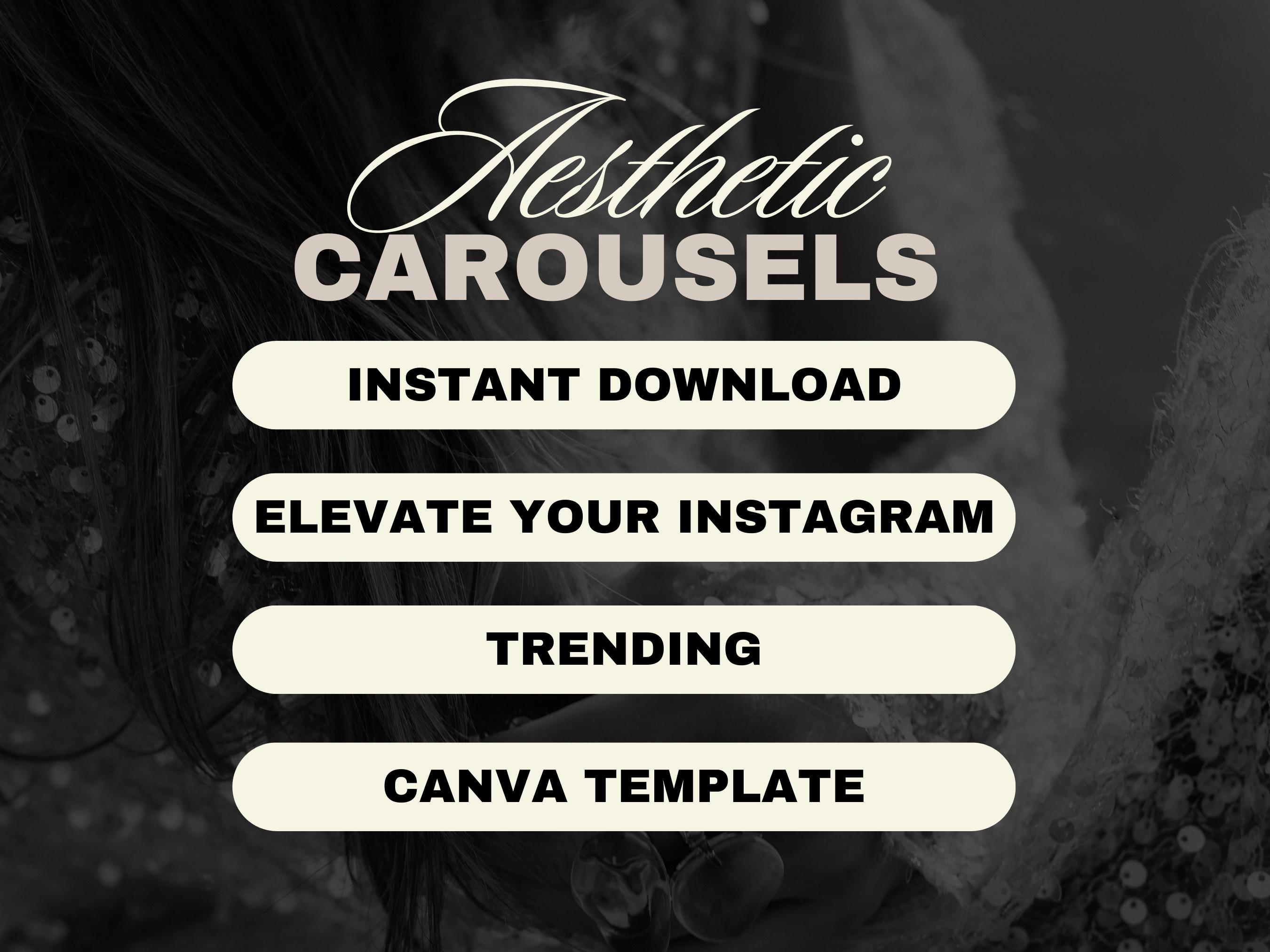 VOL 2 - Aesthetic Carousel Templates Instagram for Digital Product ...