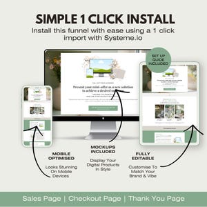 systeme landing page, systemeio, systemeio template, coaching funnel, lead magnet funnel, funnel download, systeme template, funnel design, digital product, email marketing, sales funnel design, sales page brown, sales page floral