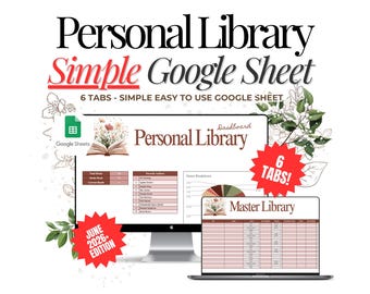 Digital Book Tracker Google Sheets: Personal Library & Reading Log