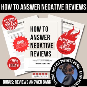 Negative Review Response Templates: Etsy Business Answers & Prompts