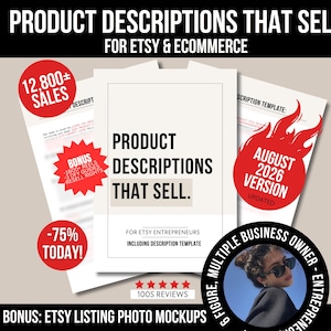 Product Description Template Cheat Sheet: SEO Optimization for Etsy & Shopify