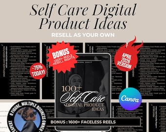 Self Care Digital Product Ideas: MRR Resell Rights Ebook (PDF Download)