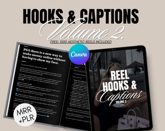 Instagram Reel Hooks & Captions: DFY Social Media (PLR, MRR)