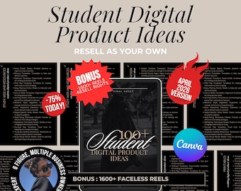 100+ Student Digital Product Ideas: MRR Resell Ebook (PDF Download)