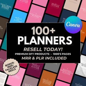 100+ Planners Bundle: MRR & PLR Resell Rights (Digital Download)