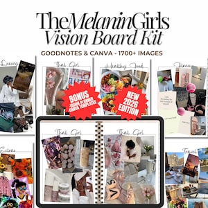Tablero de visión para chicas negras, Imágenes para tablero de visión, Tablero de visión 2026, Tablero de visión imprimible, Kit de tablero de visión, Kit de tablero de visión para chicas negras
