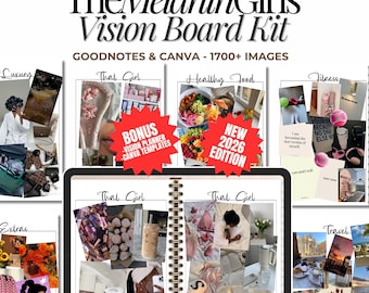 MELANIN GIRL Vision Board, Vision Board Images, 2026 Vision Board, Printable Vision Board, Vision Board Kit, Black Girl Vision Board Kit