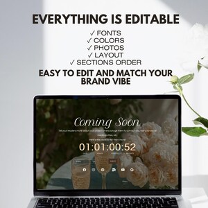 systeme landing page, systemeio, systemeio template, coaching funnel, lead magnet funnel, funnel download, systeme template, funnel design, digital product, email marketing, sales funnel design, sales page brown, sales page floral