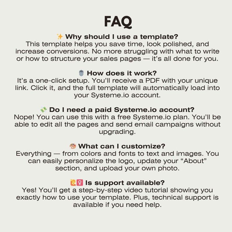 systeme landing page, systemeio, systemeio template, coaching funnel, lead magnet funnel, funnel download, systeme template, funnel design, digital product, email marketing, sales funnel design, sales page brown, sales page floral