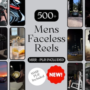 500 Faceless Men Reels Dark Aesthetic With Done For You Content Digital Marketing Videos With Master Resell Rights, Stock Videos For Men,