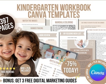 390+ Learning Activity Bundle with Master Resell Rights | Printable Homeschooling Worksheets | PreSchool Activity Learning , mrr bundle,