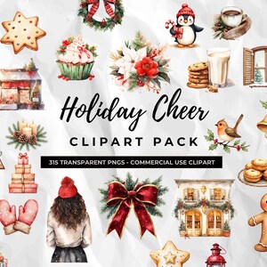 310+ Festive Clipart PNGs with PLR – Holiday Bears, Cookies, Gifts & More for Commercial Use