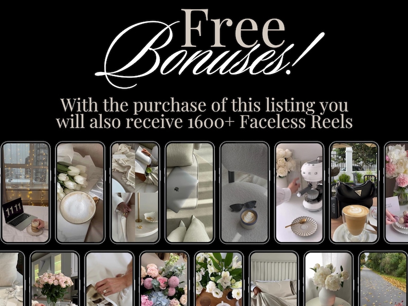 640+ Aesthetic Faceless Stock Photos Bundle for Instagram Reels Vault PLR / MRR Resell Rights Digital Marketing Bundle, content bank, image 9