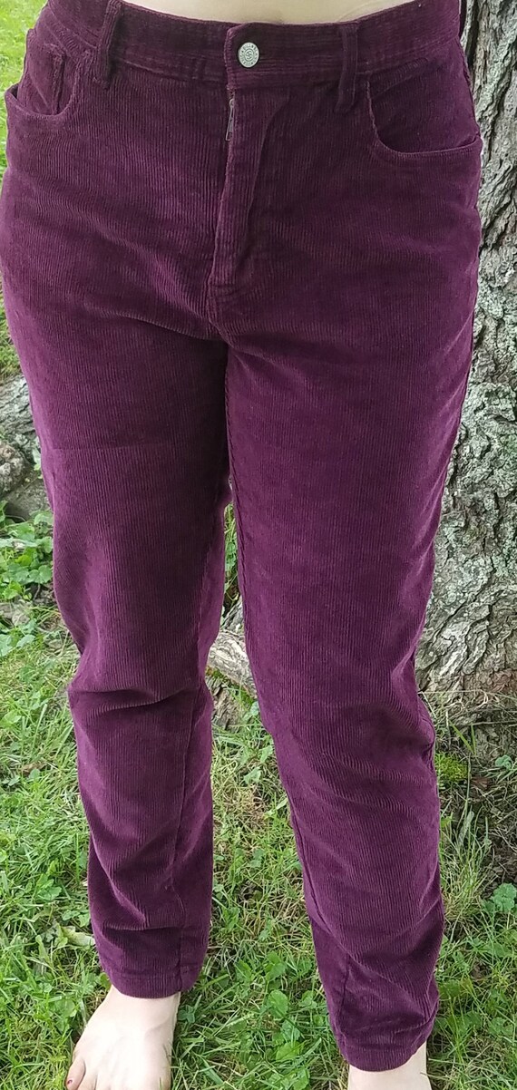 dark purple corduroy pants
