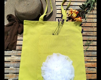 Tote tas, draagtas, stoffen tas, herbruikbare tas, strandtas, boodschappentas, draagtas, zomertas