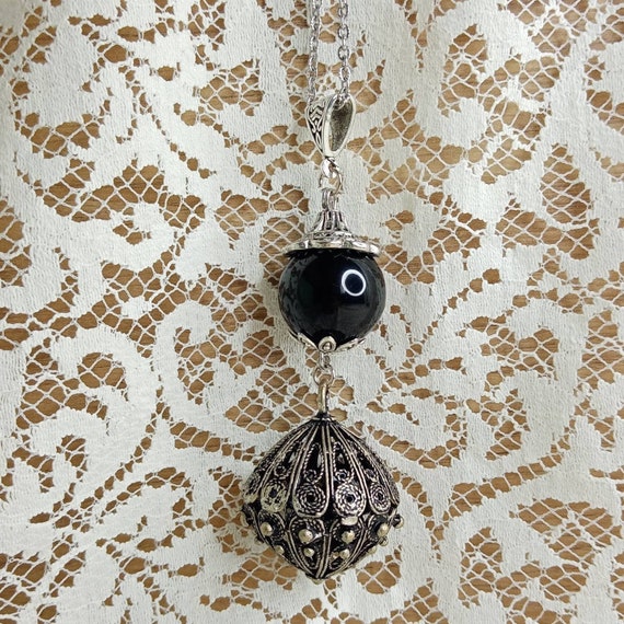 Sardinian Necklace With Long Chain su Coccu and su Buttoni Etsy