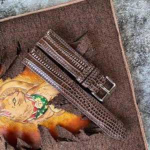 Brown Lizard Leather Watch Straps, Leather Watch Bands, Best Leather Watch Strap, Straps for Watches 24mm, 22mm, 21mm, 20mm, 19mm, 18mm