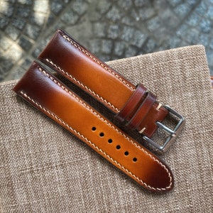 Vintage Watch Straps, Vegetable Tanned Watch Bands 24mm, 22mm, 21mm, 20mm, 19mm, 18mm, 16mm