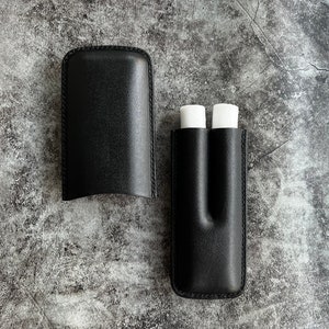 Étuis à cigares en cuir tanné végétal faits main Italie, housse de cigare, cave à cigares en cuir 2 à 3 tubes, étuis à cigares de luxe, cadeau pour papa