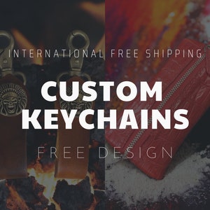 Customized Leather Keychains, Leather Key Holders, Leather Key Ring, Personalized Leather Keyring, Custom Key Pouch, Handmade Keychains
