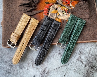 Combo 3 Sets of Watch Straps, Ostrich Leg Watch Straps, Ostrich Leg Watch Bands , 22mm, 21mm, 20mm, 19mm, 18mm, 16mm
