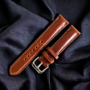 Buttero Watch Straps, Amber Buttero Leather Watch Bands, Best Leather Watch Straps 28mm, 26mm, 24mm, 22mm, 21mm, 20mm, 19mm, 18mm, 16mm
