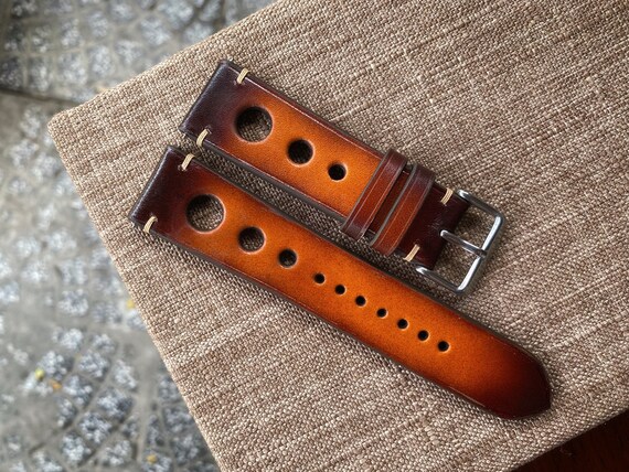 Oozoo Cinturino In Pelle Per Orologio 20 Mm, Colore Cognac, Con Fibbia Ad Ardiglione E Anse A Molla Incluse