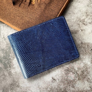 EN OFERTA - Cartera para hombre con diseño de lagarto azul Navi