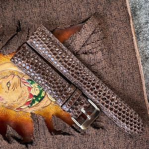 Brown Lizard Leather Watch Straps, Leather Watch Bands, Best Leather Watch Strap, Straps for Watches 24mm, 22mm, 21mm, 20mm, 19mm, 18mm