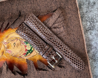 Brown Lizard Leather Watch Straps, Leather Watch Bands, Best Leather Watch Strap, Straps for Watches 24mm, 22mm, 21mm, 20mm, 19mm, 18mm