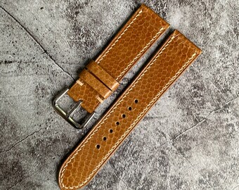 Tan Snake Watch Straps 24mm, 22mm, 21mm, 20mm, 19mm, 18mm, 16mm