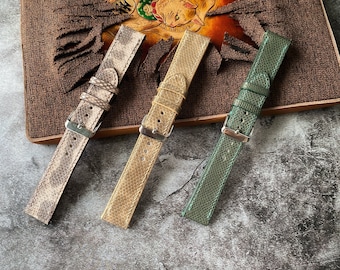 Combo 3 Sets of Watch Straps, Karung Snake Watch Straps, Karung Snake Watch Bands , 22mm, 21mm, 20mm, 19mm, 18mm, 16mm