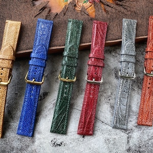 Combo 3 sets of Watch Straps, Ostrich Leg Watch Straps, Ostrich Leg Watch Bands , 22mm, 21mm, 20mm, 19mm, 18mm, 16mm