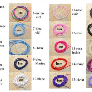 1 meter, elastic thread, diameter 1mm, multicolor color