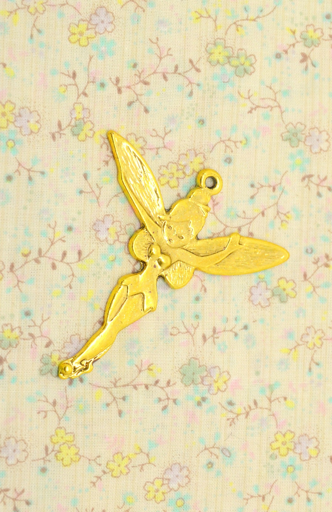 Pendentif Fée Clochette En Plaqué Or - Très Bon État Occasion - Petit Bijou Féerique