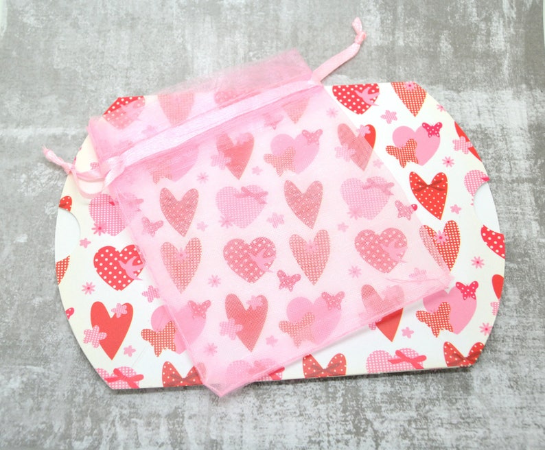 1 pochette cadeau, avec sachet organza, saint valentin, fete des mères image 1