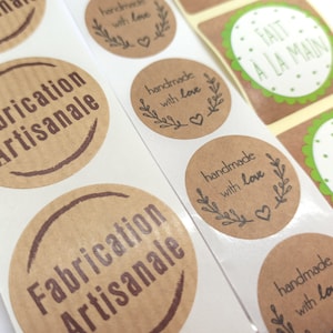 etiquetas, adesivos autoadesivos, presentes, feriados de aniversário de Natal, feitos à mão, fabricação artesanal