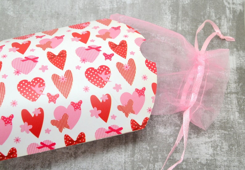 1 pochette cadeau, avec sachet organza, saint valentin, fete des mères image 2