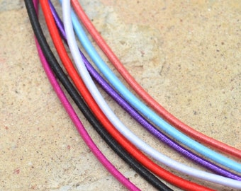 1 meter, elastic thread, in nylon, black, pink, diameter 2mm