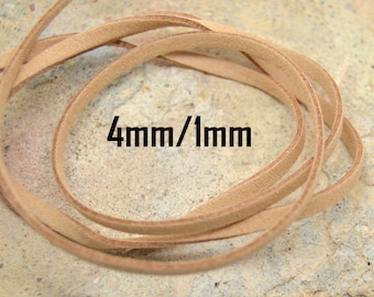 5 meters brown suede cord 4mm/1mm