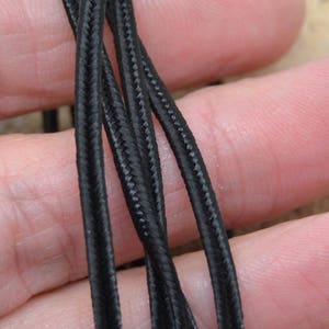 1 ou 10 mètres, corde cordon lacet, nylon tressée, noir, 1mm/2.5mm image 2