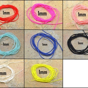 1 meter, nylon thread, diameter 1 mm, pink blue red