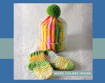 Handmade häkeln Neugeborenen Mütze und Socken Set - Babypartygeschenk